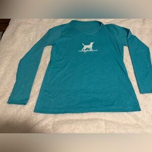 Ocean Tec Teal Large Long Sleeve Lightweight Shirt UPF 50+ made in USA